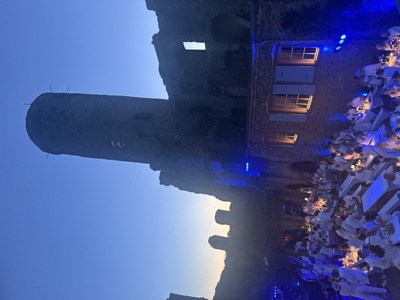 ein weiß-blauer Traum in der Abenddämmerung